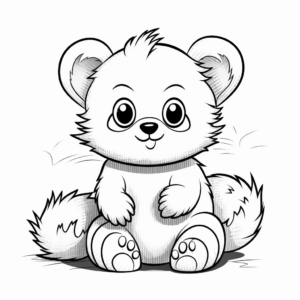 Lovely Lemur Coloring Page for Children 4