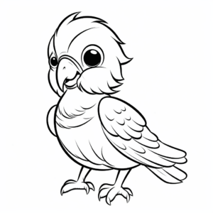 Lovely Parrot Coloring Sheets for Children 3