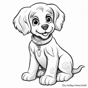 Lovely Puppy Coloring Pages 3