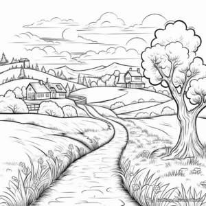 Lovely Scenery Coloring Pages 3