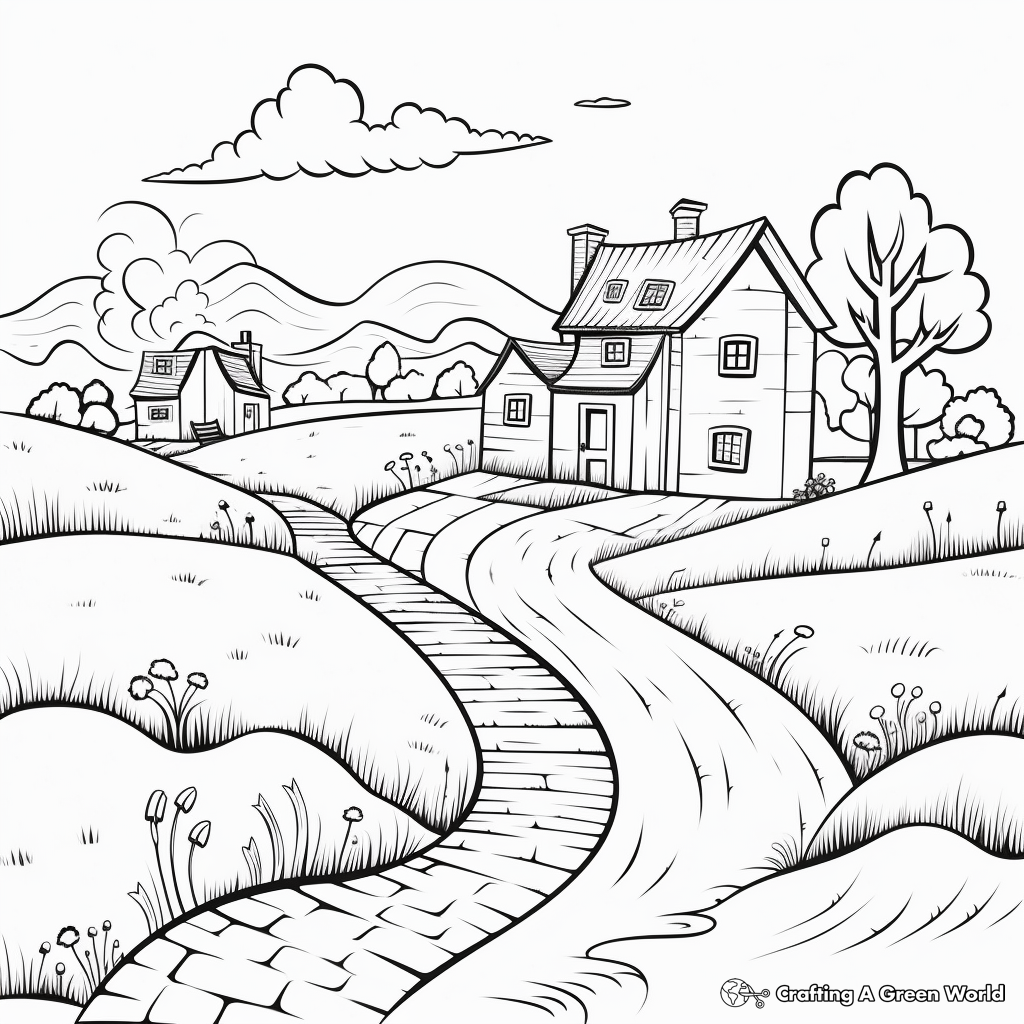 Lovely Scenery Coloring Pages 4