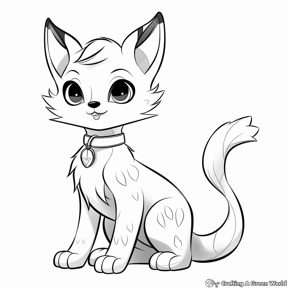 Lovely Siamese Cat Coloring Pages 2