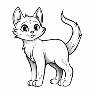 Lovely Siamese Cat Coloring Pages 3