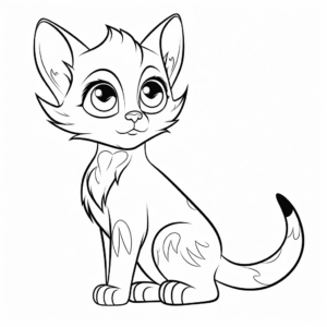 Lovely Siamese Cat Coloring Pages 4