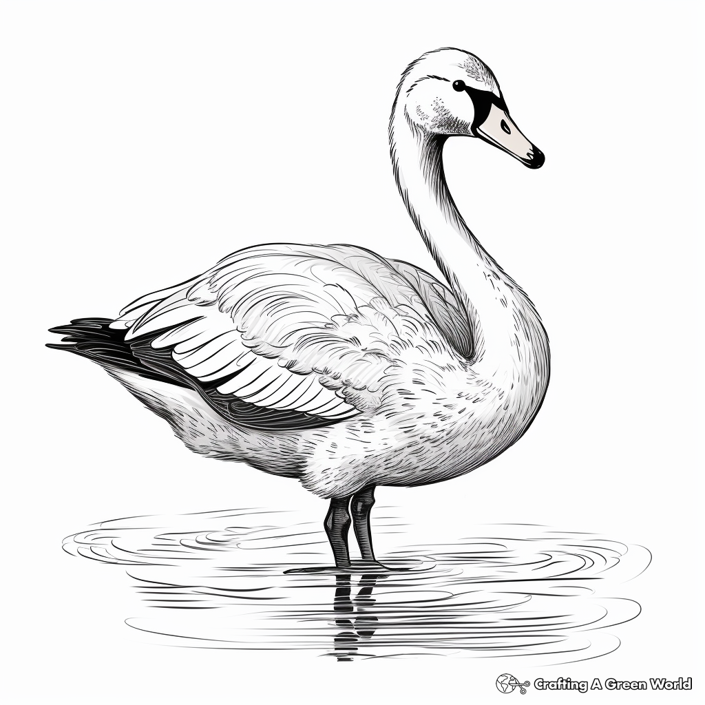 Lovely Swan Coloring Pages for An Elegant Coloring Experience 1