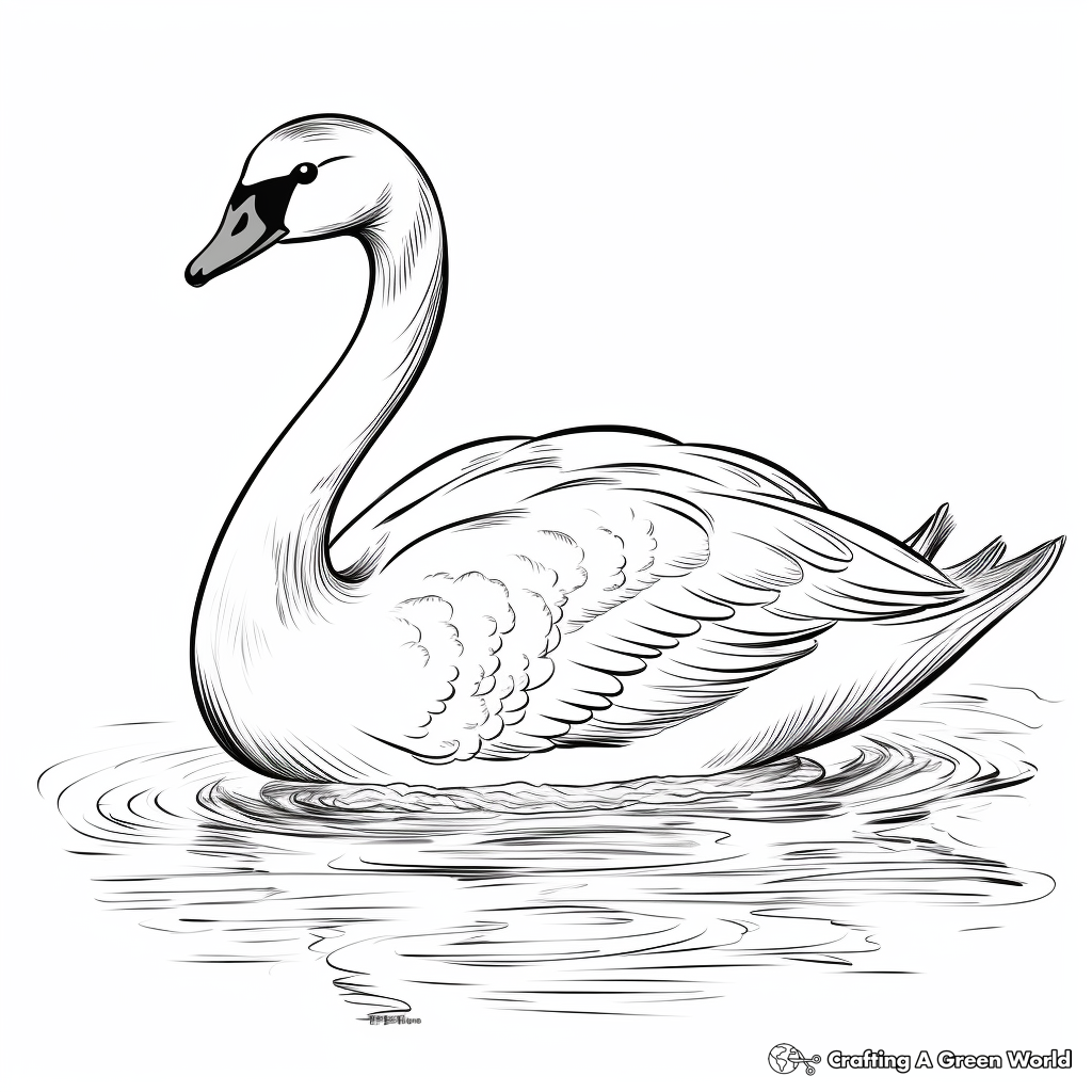 Lovely Swan Coloring Pages for An Elegant Coloring Experience 3
