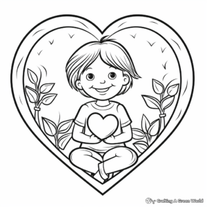 Loving Heart Kindness Coloring Pages 1