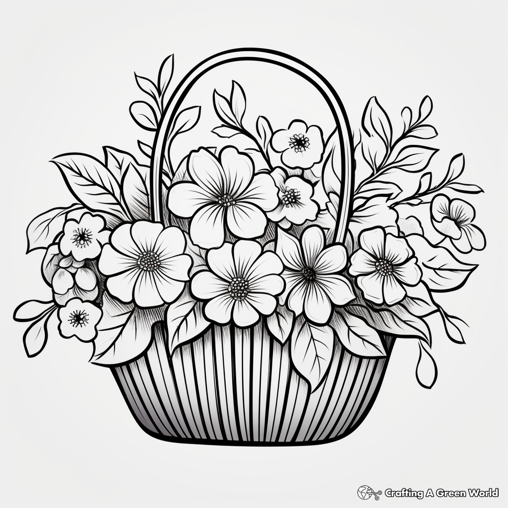 Lush Lilac Basket Coloring Pages 3