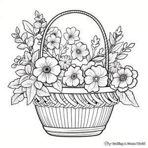 Lush Lilac Basket Coloring Pages 4