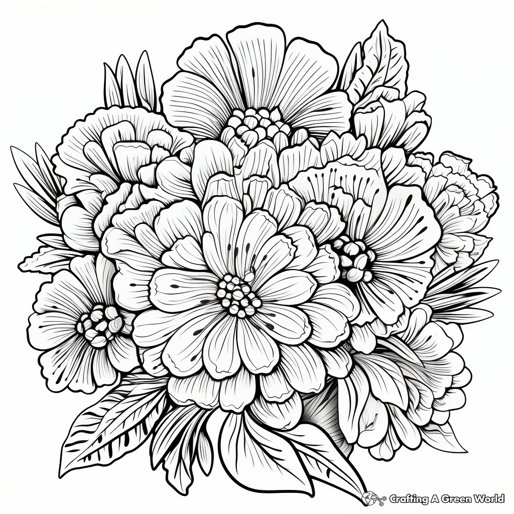 Lush Lily Flower: Intricate Coloring Pages 3
