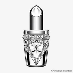 Luxurious Diamond Lipstick Coloring Pages 3