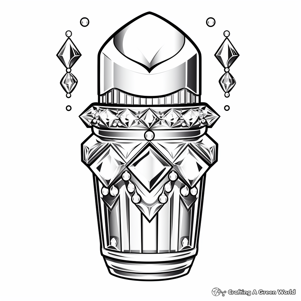 Luxurious Diamond Lipstick Coloring Pages 4