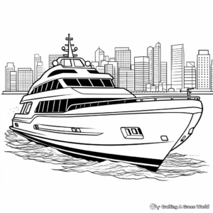 Luxury Yacht Coloring Pages for All Ages 1