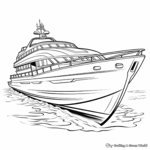Luxury Yacht Coloring Pages for All Ages 2
