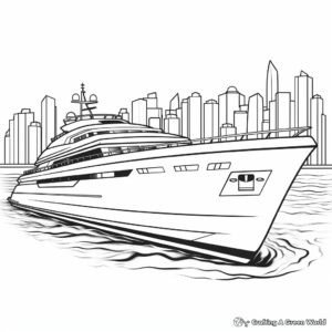 Luxury Yacht Coloring Pages for All Ages 4