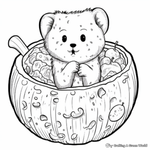 Mac and Cheese in a Bread Bowl Coloring Sheets 2