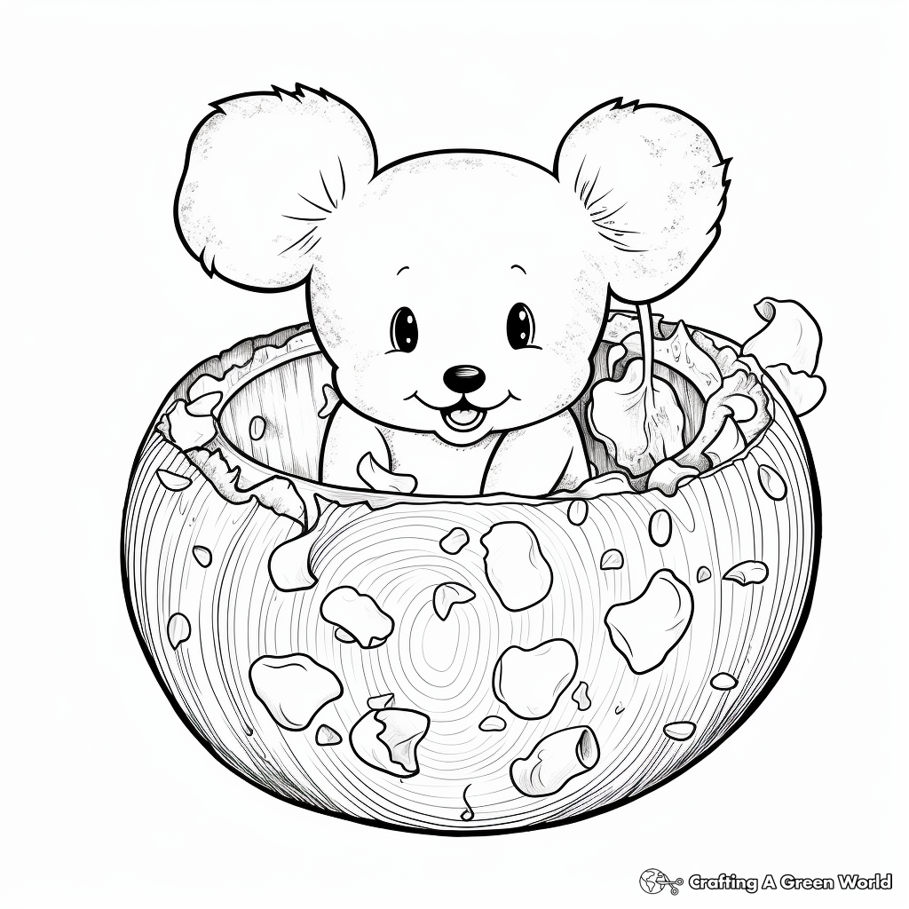 Mac and Cheese in a Bread Bowl Coloring Sheets 3