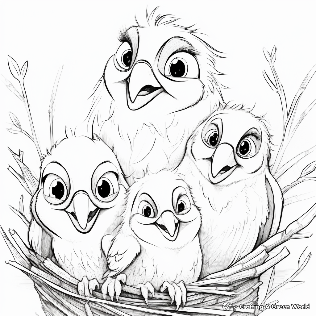 Macaw Family Coloring Pages: Birds of Paradise 2