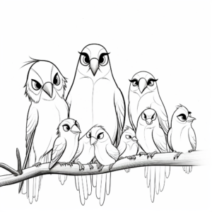 Macaw Family Coloring Pages: Birds of Paradise 4