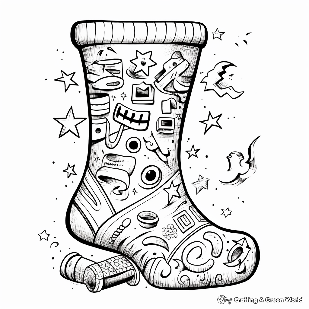 Magic Socks Coloring Pages for Imaginative Kids 1