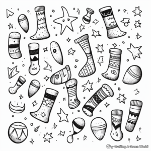 Magic Socks Coloring Pages for Imaginative Kids 2