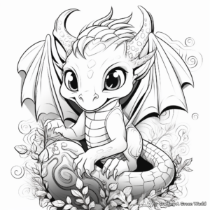 Magical Dragon Coloring Pages 3
