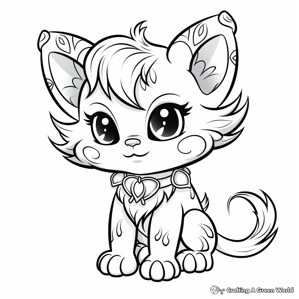 Magical Kitty Fairy Coloring Pages for All Ages 1