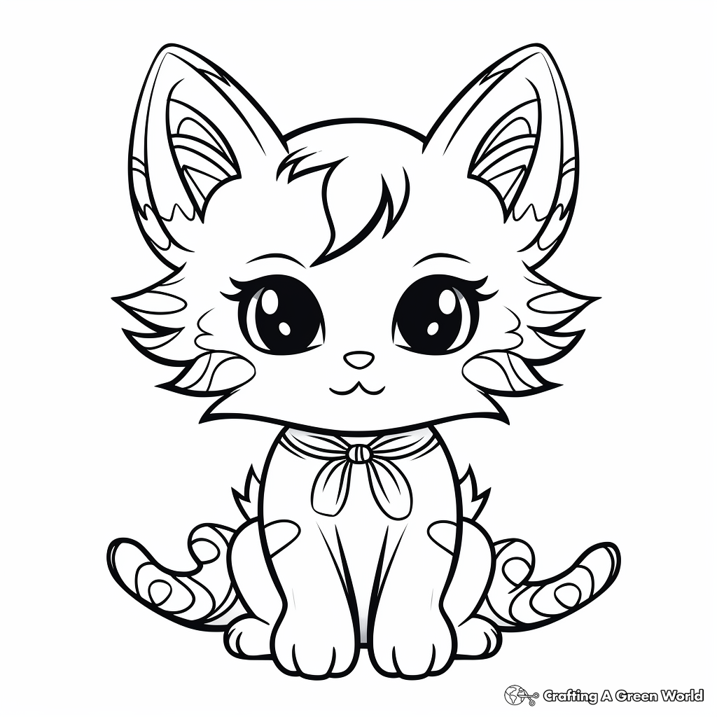 Magical Kitty Fairy Coloring Pages for All Ages 2