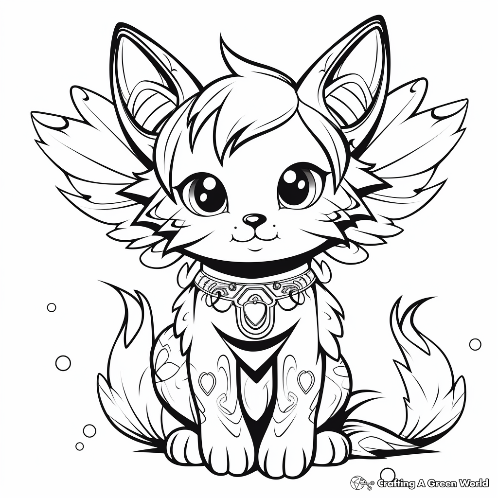 Magical Kitty Fairy Coloring Pages for All Ages 3