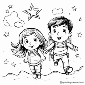 Magical Shooting Stars for Fantasy Lovers Coloring Pages 2