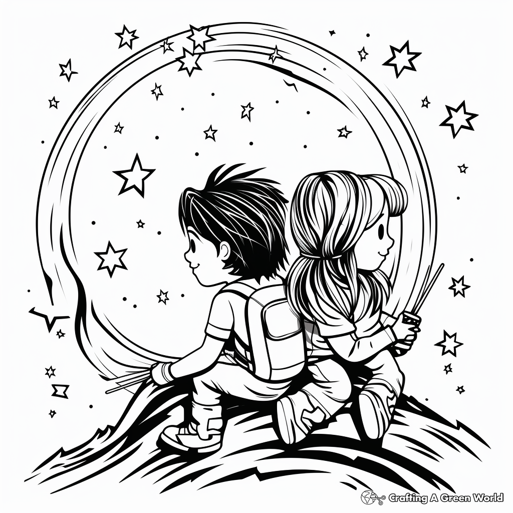 Magical Shooting Stars for Fantasy Lovers Coloring Pages 4