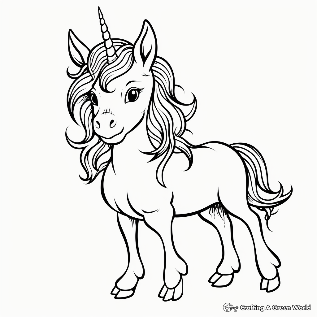 Magical Unicorn Coloring Pages 2