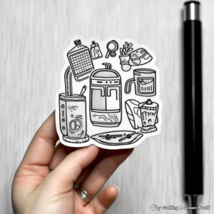 Magnet in Everyday Objects - Fridge Magnet Coloring Pages 4