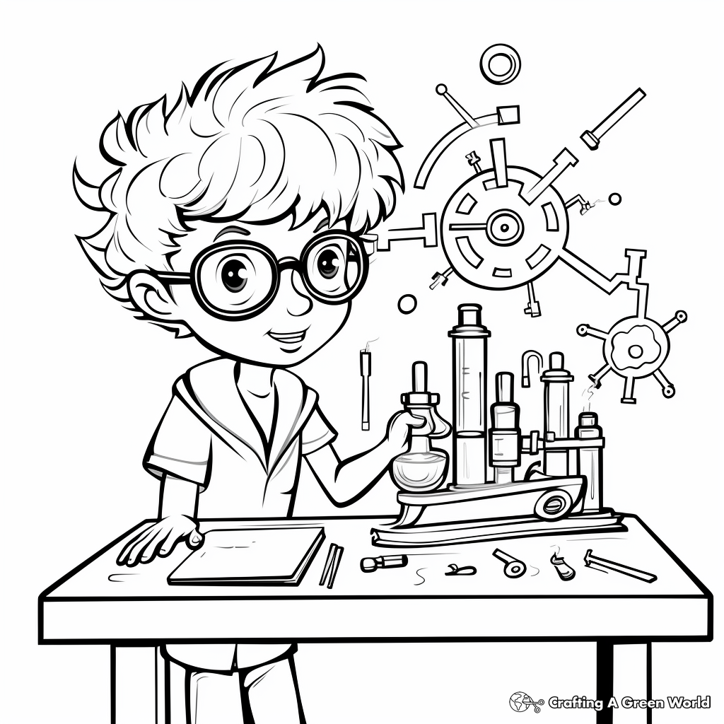 Magnet-Related Science Experiment Coloring Pages 4