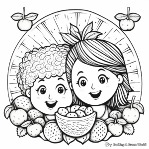 Magnificent 'Goodness' Fruit of the Spirit Coloring Pages 3