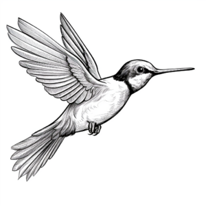 Magnificent Hovering Hummingbird Coloring Sheets 4