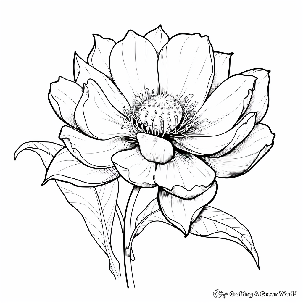 Magnificent Lotus Flower Coloring Pages 1