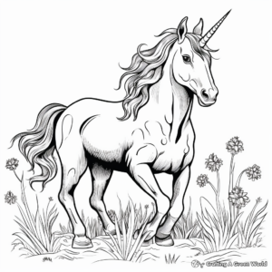 Magnificent Unicorn Coloring Pages 2