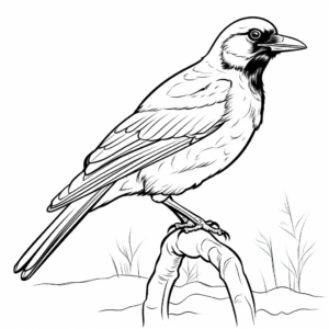 Magpie Crow Species Coloring Pages 2
