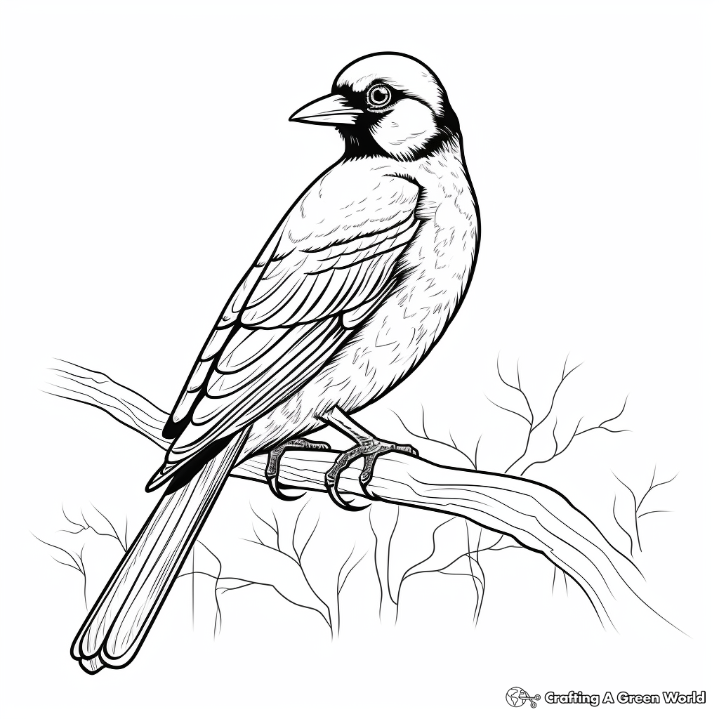 Magpie Crow Species Coloring Pages 3