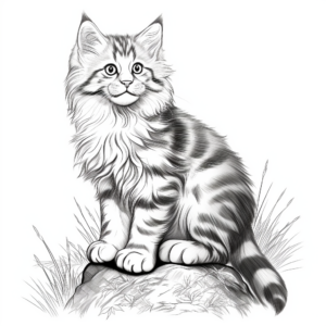 Maine Coon Kitten Coloring Pages for Cat Lovers 1