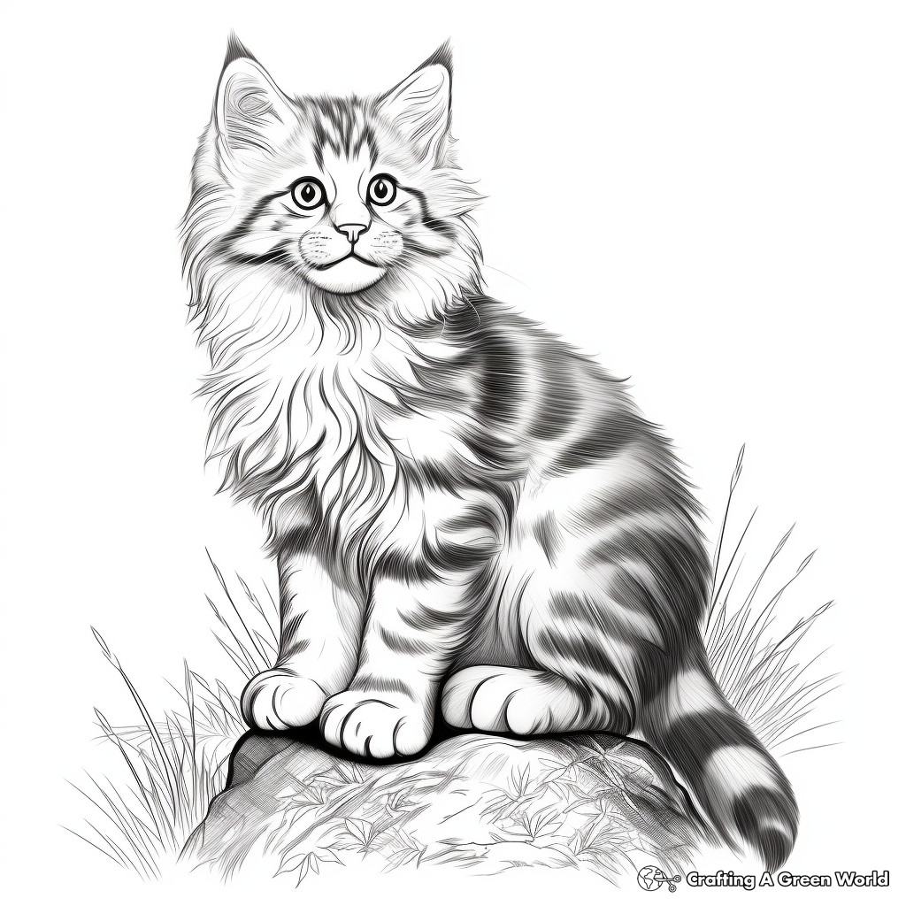 Maine Coon Kitten Coloring Pages for Cat Lovers 1