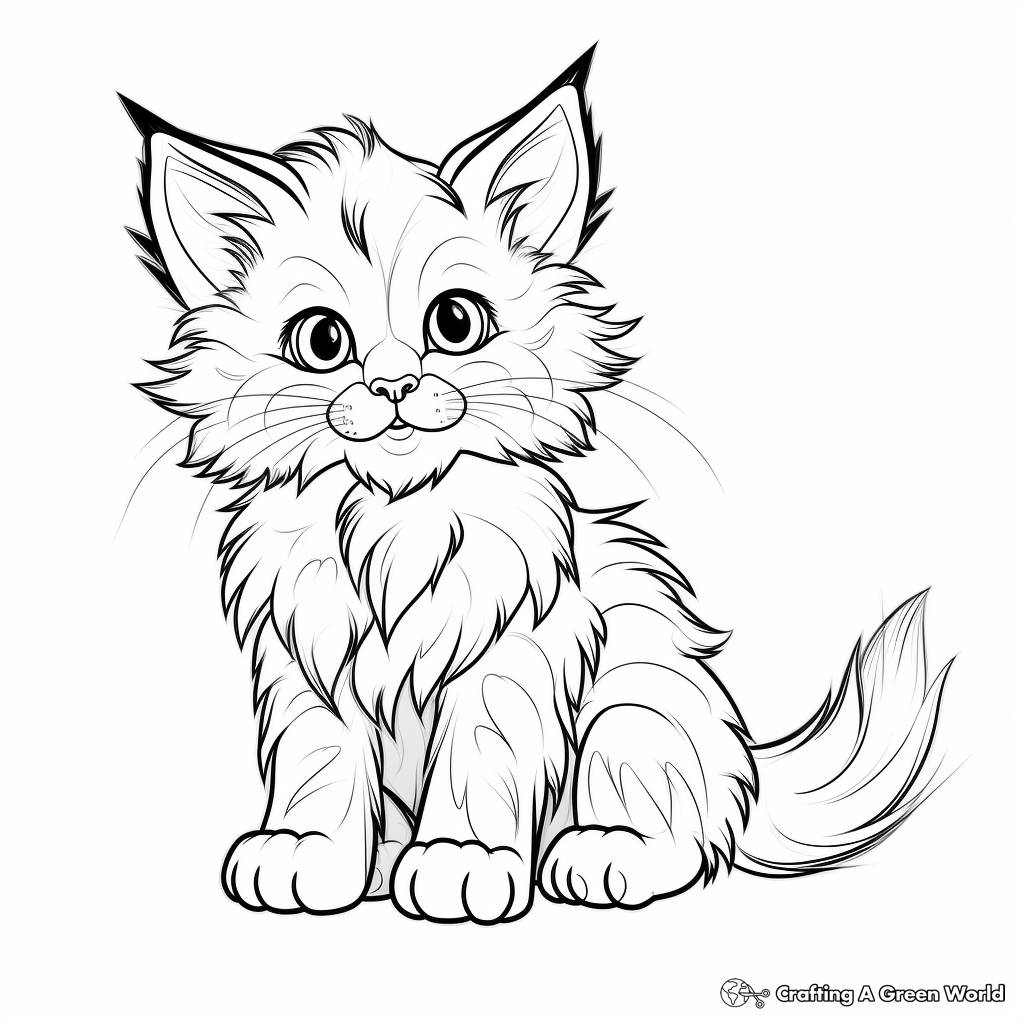 Maine Coon Kitten Coloring Pages: Fluffiness Overload 2