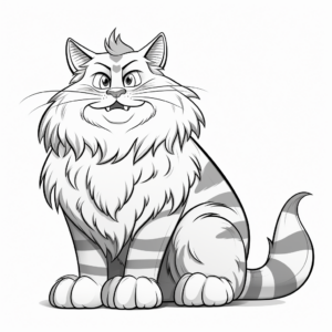 Maine Coon: The Gentle Giants Kitty Coloring Pages 3