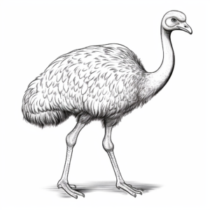 Majestic Adult Ostrich Coloring Pages 4