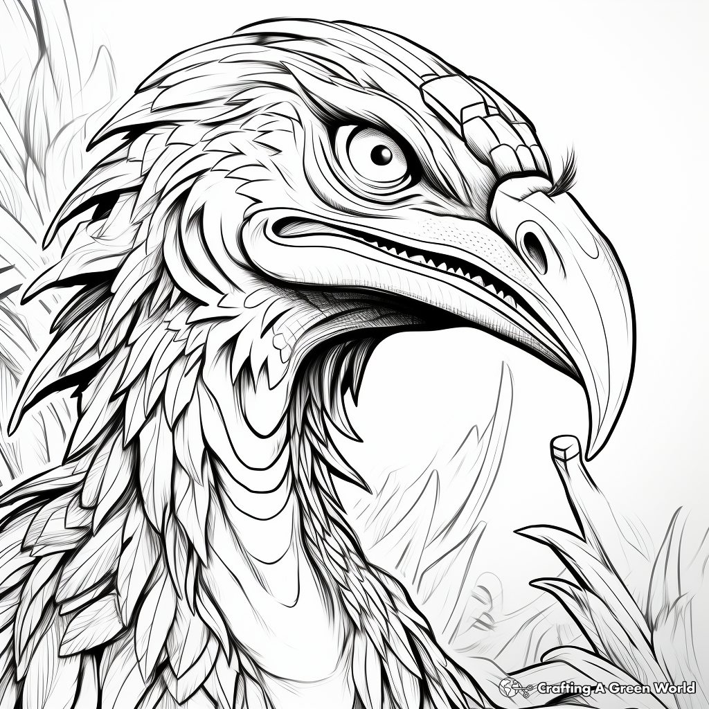 Majestic Adult Utahraptor Coloring Pages 2