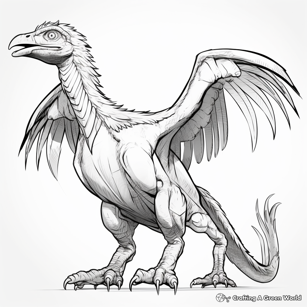 Majestic Adult Utahraptor Coloring Pages 3