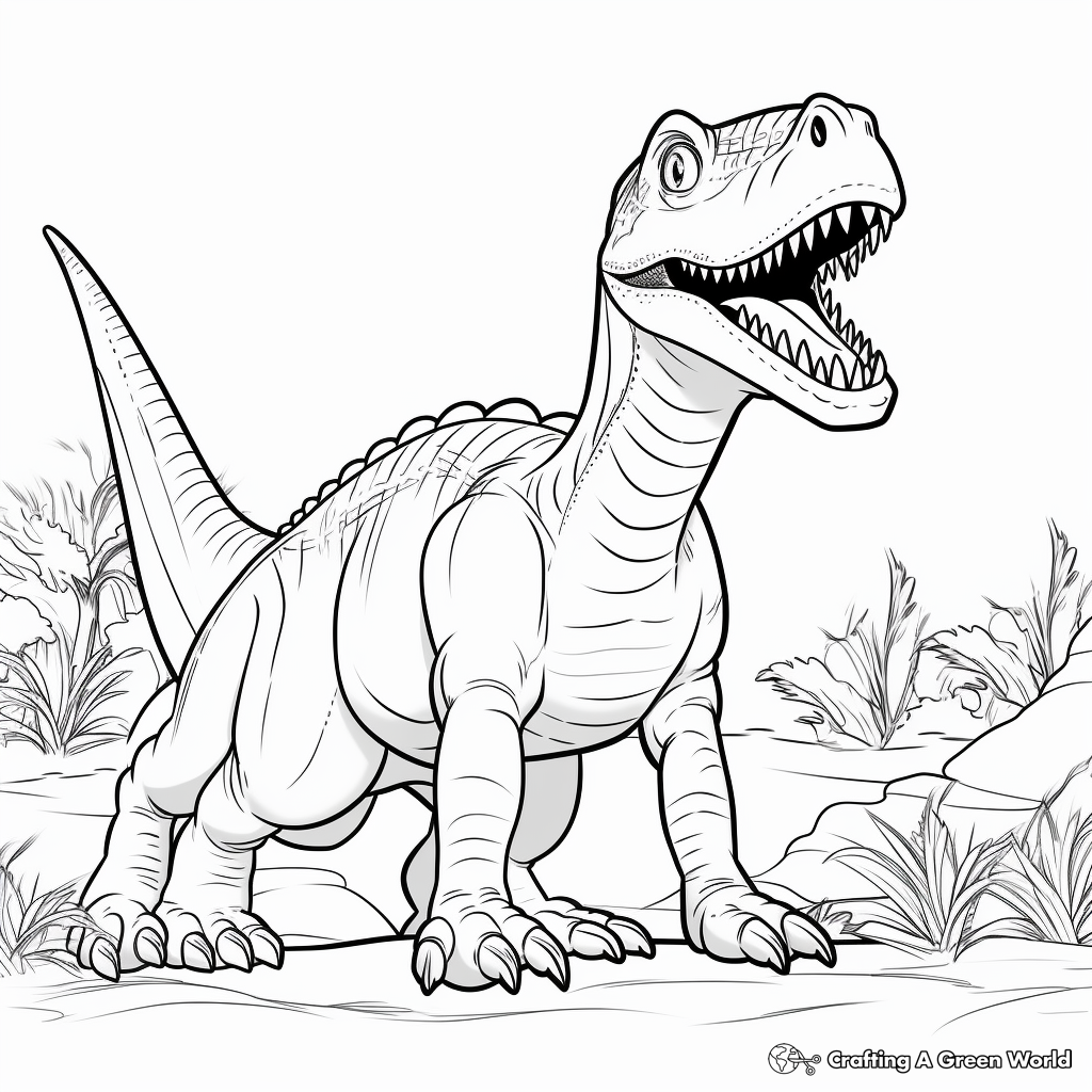 Majestic Allosaurus Coloring Pages 2