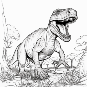 Majestic Allosaurus Coloring Pages 3