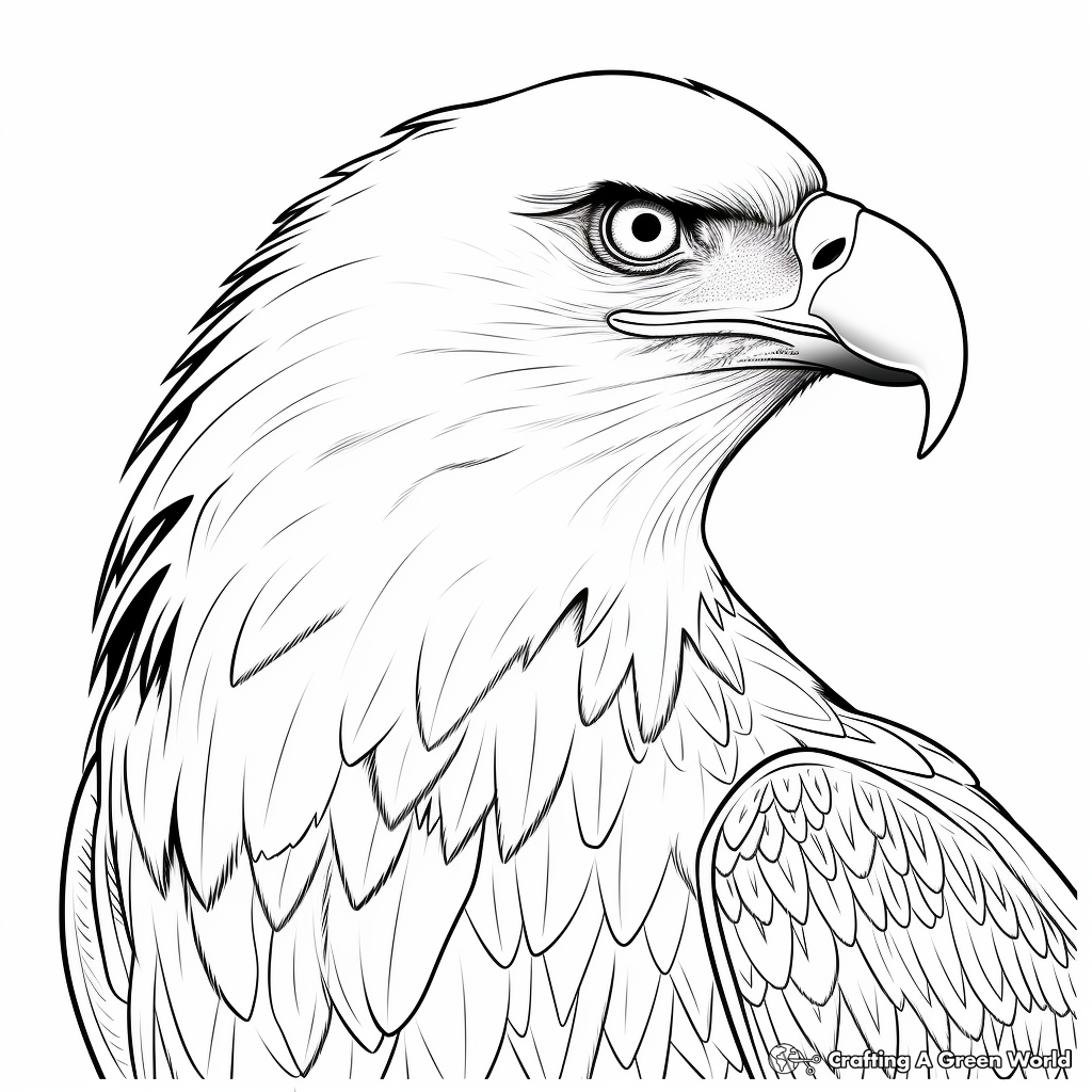 Majestic Bald Eagle Coloring Pages 1